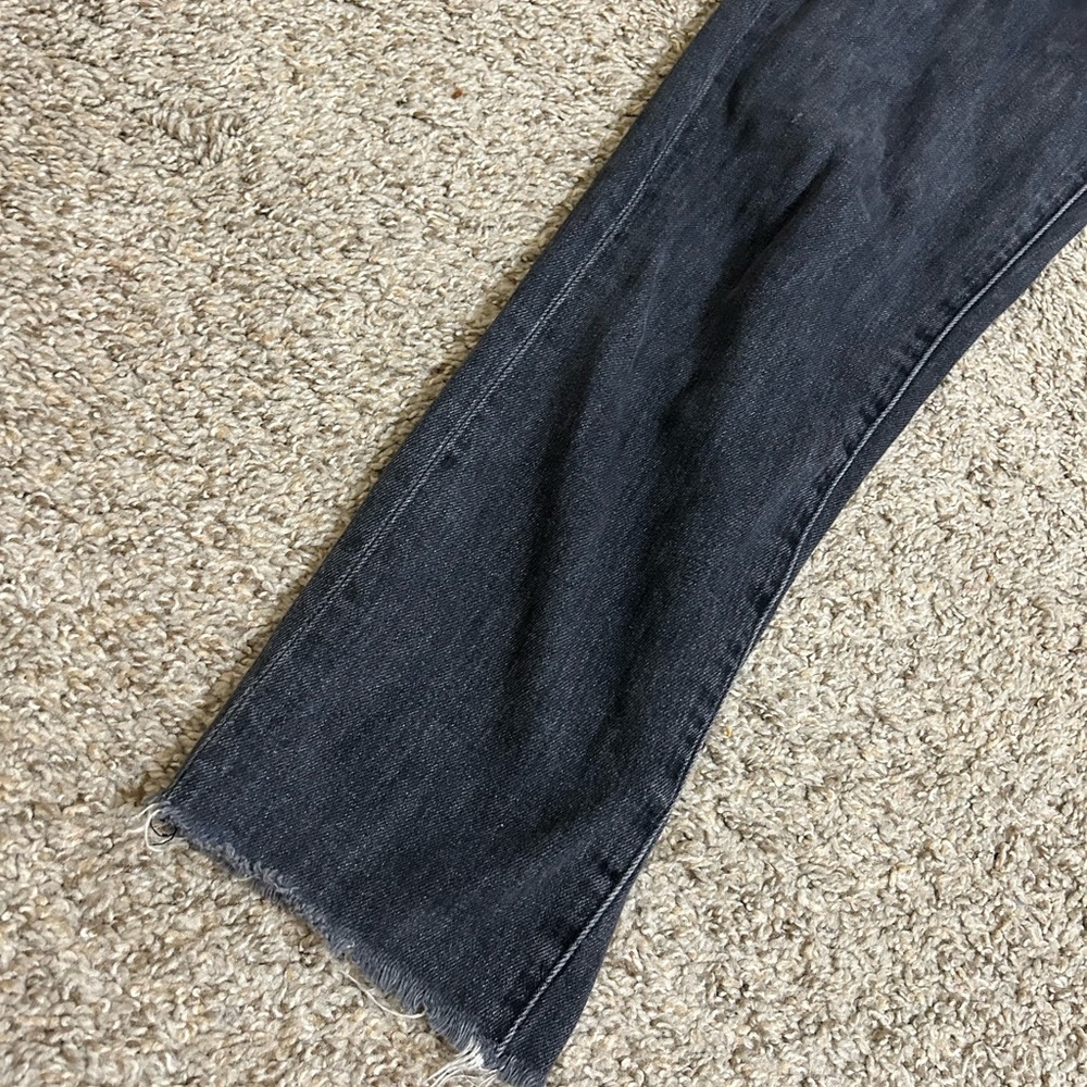 Madewell The Perfect Summer Black Washed Denim Jeans 100% Cotton Women's Size 26 - Picture 5 of 10
